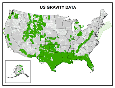 Thompson Solutions US Gravity Data Coverage